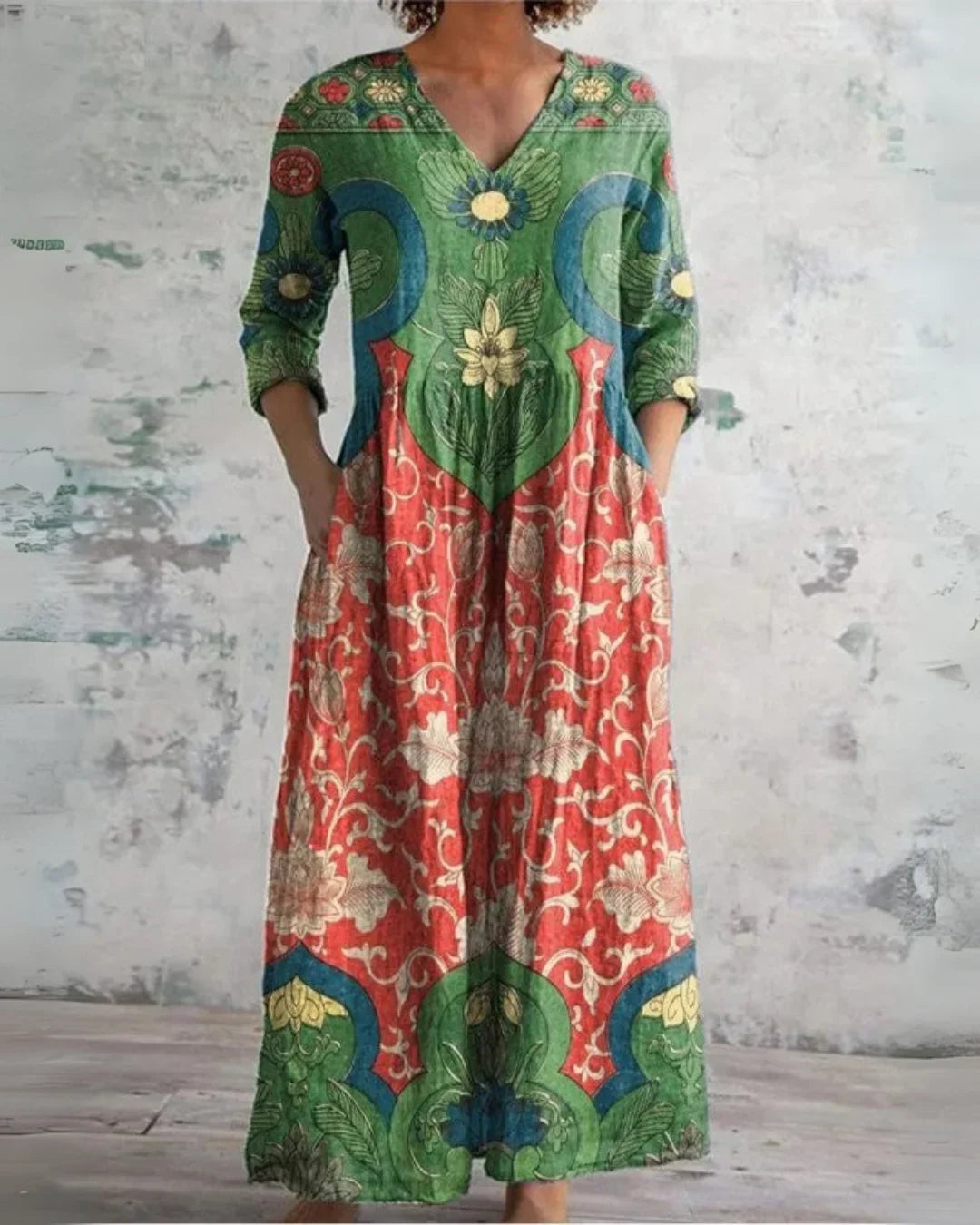 Seraphine™ | Vintage Floral Maxi Dress