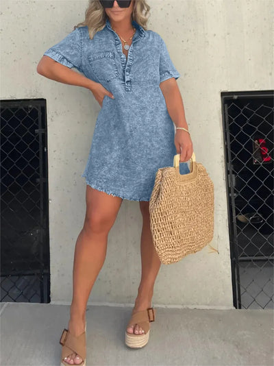 Levia | Summer Washed Shirt Dress