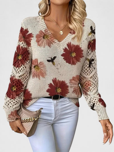 Aurelie | Delicate Floral Sweater
