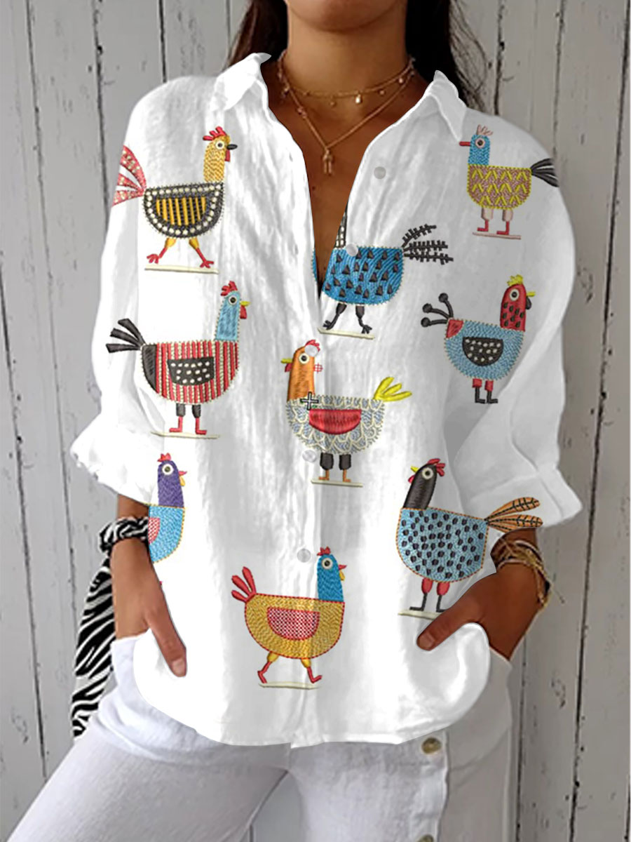 Chloe | Playful Hen Blouse