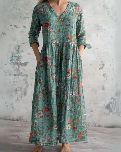 Seraphine™ | Vintage Floral Maxi Dress