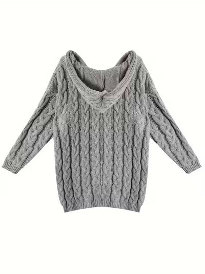 ISLA – CHUNKY KNIT HOODED SWEATER