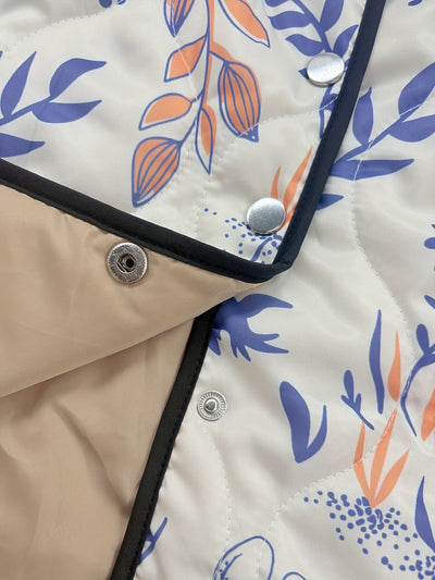 Women's Vintage Farmyard Print Quilted Jacket