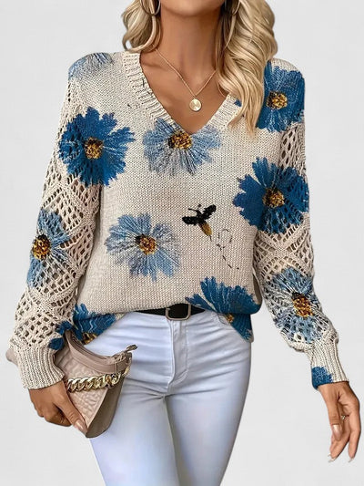 Aurelie | Delicate Floral Sweater