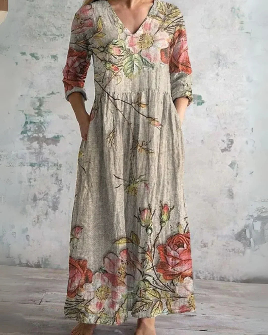 Seraphine™ | Vintage Floral Maxi Dress