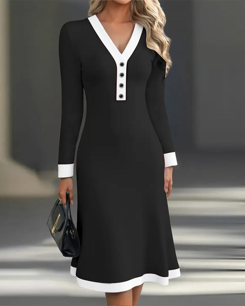 Kaylin™ Stylish Long-Sleeve Dress
