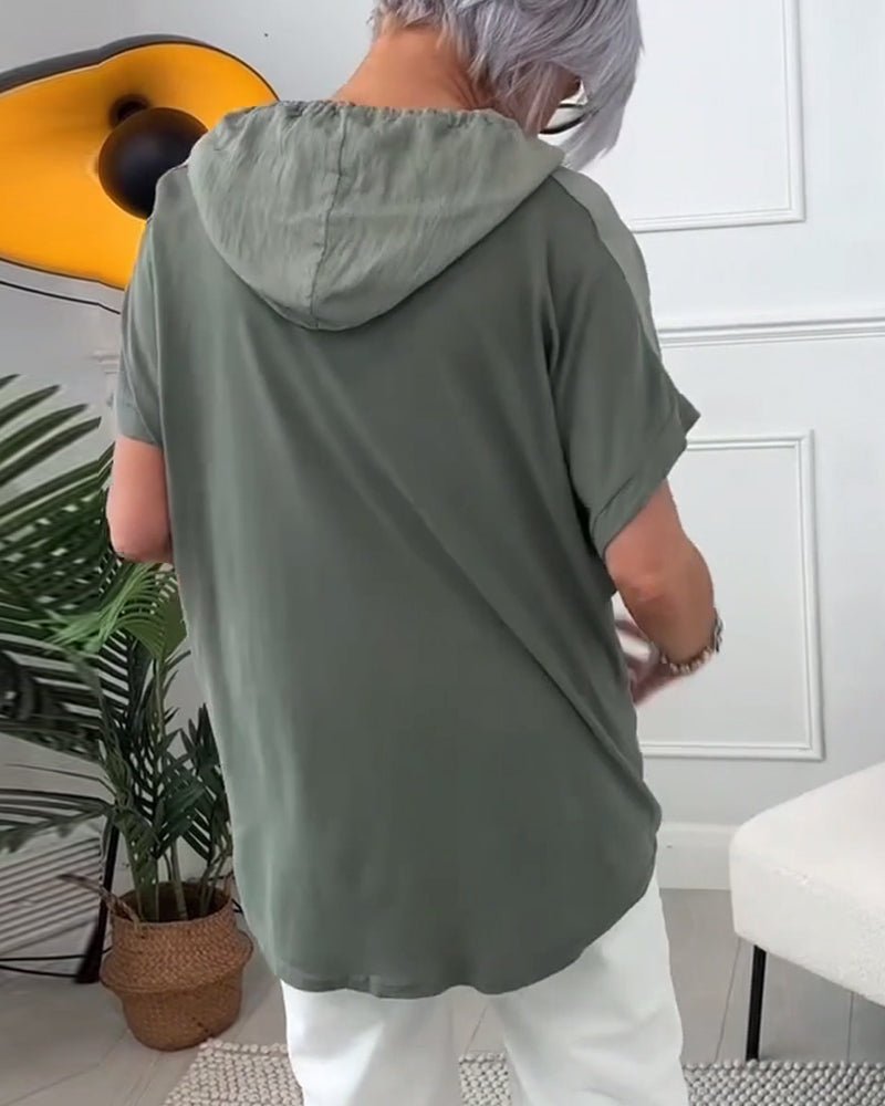 Lory | Floral Hooded Blouse