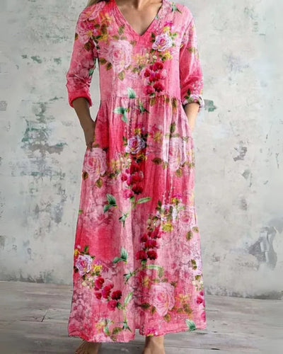 Seraphine™ | Vintage Floral Maxi Dress
