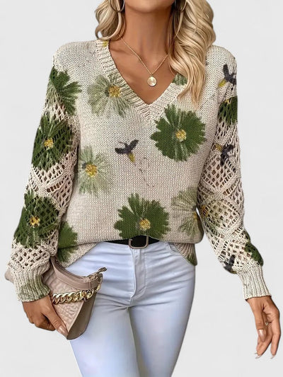 Aurelie | Delicate Floral Sweater