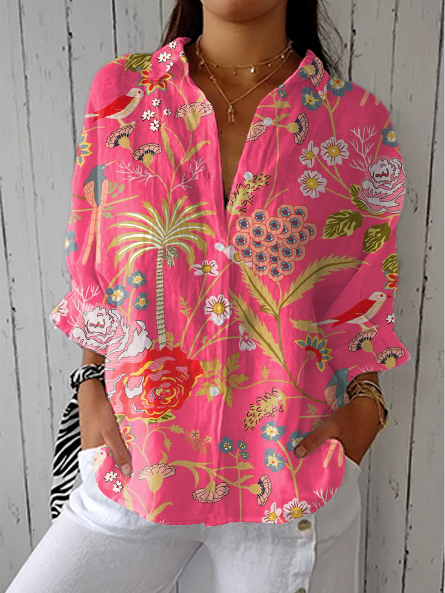 Riley | Tropical Blossom Blouse