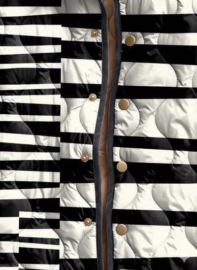 Women's Modern Striped Quilted Jacket