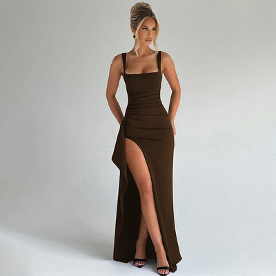 MARILYN™ - Elegant Formal Slip Maxi Dress with Open Back