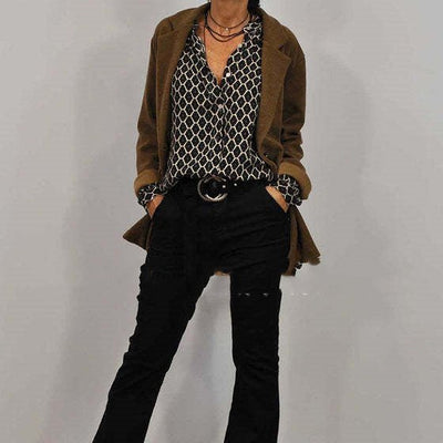 Antonia | Graceful Patterned Long-Sleeve